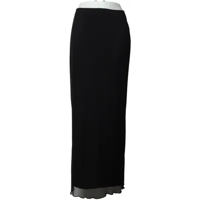 Jupe longue (Noir) de Fashionkilla Élasthane, Polyester