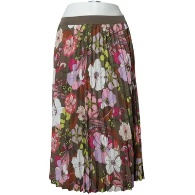 Skirt (Brown, Multicolored) from Canda Premium Polyester