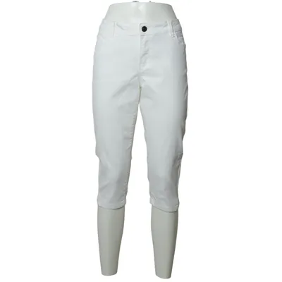 Driekwart broek (Wit) van Pescara Katoen, Elastaan, Polyester