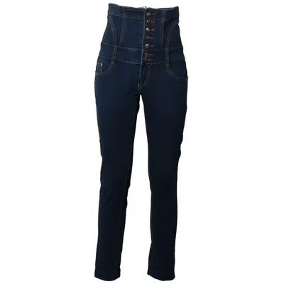Jeans (Blå) fra Miss-One Bomuld, Elastan
