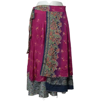 Wrap skirt (Purple, Multicolored) from Kariza Silk, Viscose