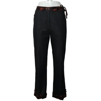 Hose (Schwarz, Mehrfarbig) von Alain Manoukian Baumwolle, Elasthan, Polyester