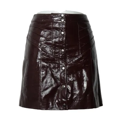 Leren rok (Lila) van Les Petites Leer, Polyester