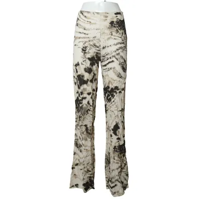 Palazzobukser (Beige, Sort, Flerfarvet) fra Mango Viscose