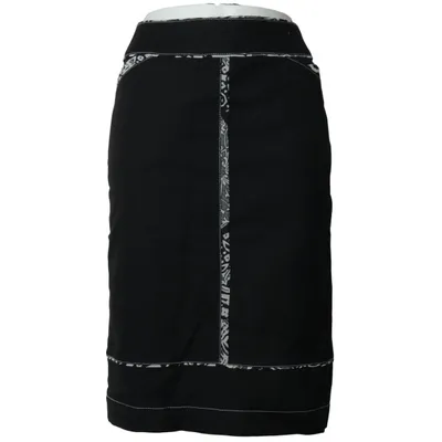 Kokerrok (Zwart, Wit) van Christine Laure Katoen, Linnen, Polyester, Viscose