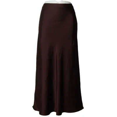 Jupe longue (Marron) de Zara Élasthane, Polyester