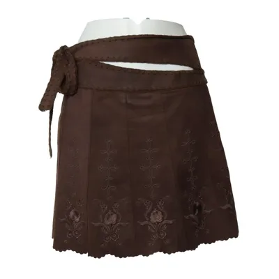 Läderkjol (Brun) från Chine Collection Skinn