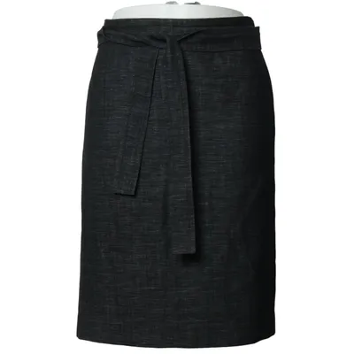 Skirt (Gray) from René Lezard Acetate, Elastane, Linen, Polyester, Wool