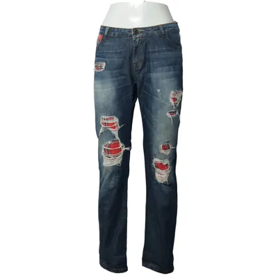 Jeans (Blue, Red, Multicolored) from Denim Life by Pimkie Cotton, Polyester