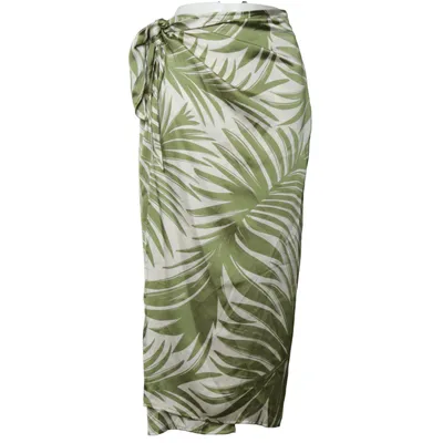 Jupe portefeuille (Vert, Blanc) de Dress Forum Polyester
