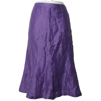 Maxi skirt (Purple) from Basler Acetate, Linen, Polyamide
