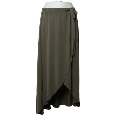 Jupe portefeuille (Vert) de Object Polyester, Tencel