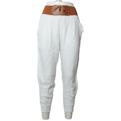 Harem pants (White, Brown) from LUK Elastane, Polyester