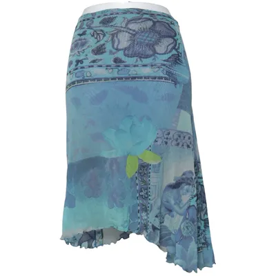Skirt (Blue, Turquoise, Multicolored) from Kenzo Jeans Polyamide
