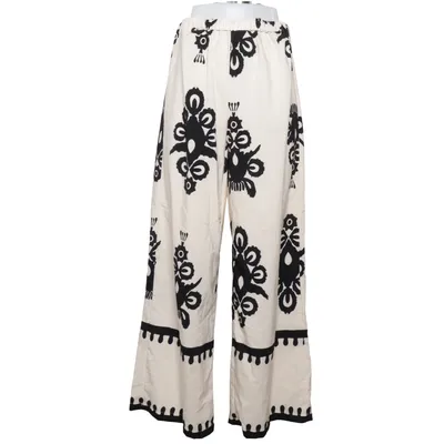Palazzo broek (Wit, Zwart) van Shein Elastaan, Polyester
