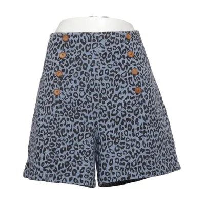 Short (Bleu, Noir) de Banned Retro Coton, Élasthane