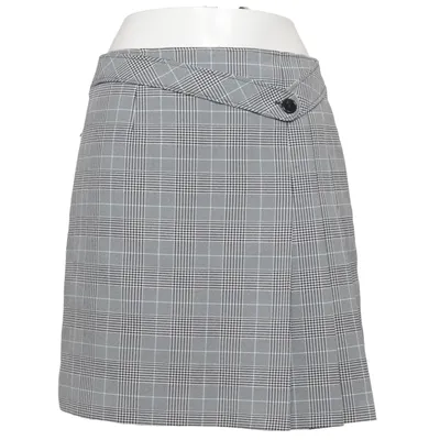 Wrap skirt (Gray, White) from Joy Polyester, Viscose
