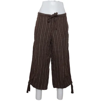 Dreiviertelhose (Braun, Weiß) von By Ellos Leinen