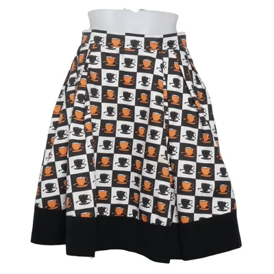 Kjol (Svart, Vit, Orange) från Femkit Akryl, Bomull, Elastan, Polyamid, Polyester, Viskos