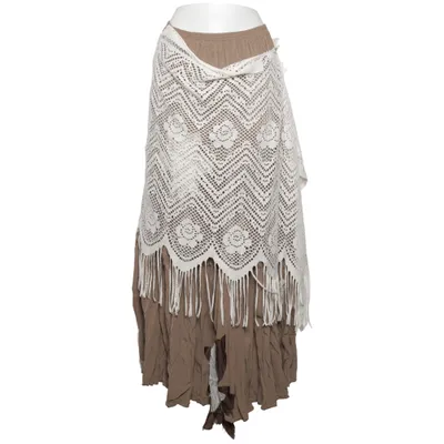 Maxi nederdel (Brun, Hvid) fra Germano Zama Polyester
