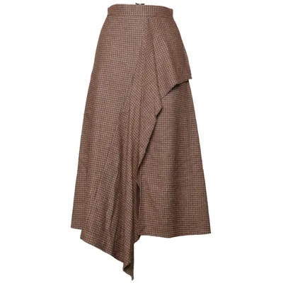Skirt (Brown) from Gold Case Cotton, Elastane, Polyester, Wool