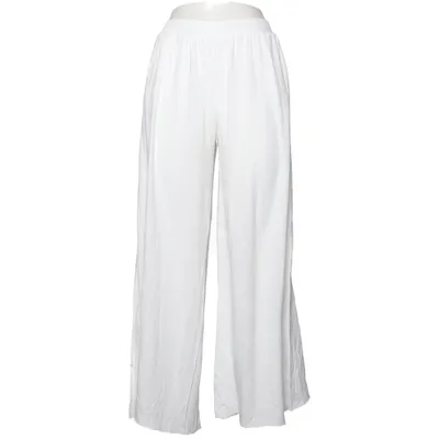 Pantalon patte d'éléphant (Blanc) de Ioanna Kourbela Élasthane, Viscose