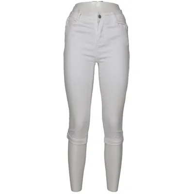 Trekvart bukser (Hvid) fra Blind Date Bomuld, Elastan, Polyester