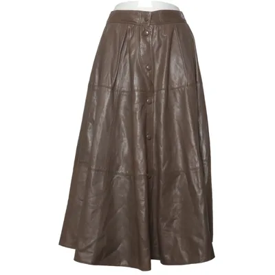 Lædernederdel (Brun) fra About You Læder, Viscose