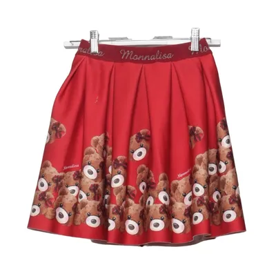 Skirt (Red) from Monnalisa Cotton, Elastane, Polyester, Viscose