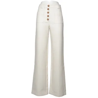 Pants (White) from Sézane Cotton, Elastane, Polyester, Wool