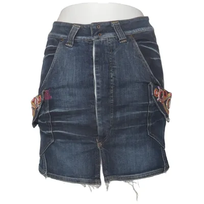 Jupe en jean (Bleu) de LTD Fornarina Coton, Élasthane