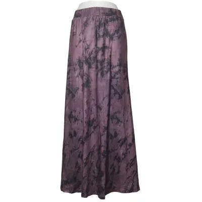 Maxirock (Lila, Schwarz) Elasthan, Polyester