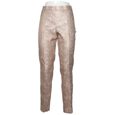 Byxor (Guldfärgad, Vit) från Luisa Cerano Acetat, Metallfiber, Polyester