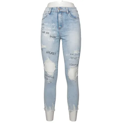 Jeans (Blå) fra Miss RJ Bomuld, Elastan, Polyester