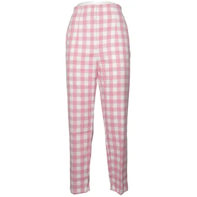 Bukser (Pink, Hvid) fra Zara Elastan, Polyester, Viscose