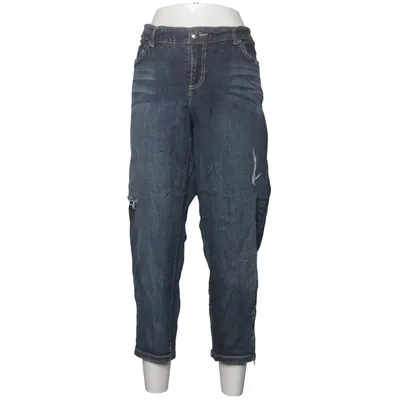Spijkerbroek (Blauw) van Torrid Katoen, Elastaan