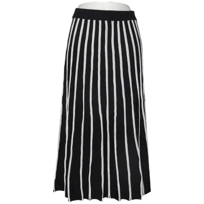 Maxi nederdel (Sort, Hvid) fra Sisley Polyamid, Viscose
