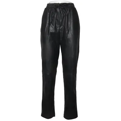Pants (Pu Tapered Pant) from Pieces Polyester, Polyurethane