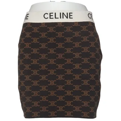 Skirt (2AG04916T/19BR) from Celine Cotton, Elastane, Polyamide, Silk