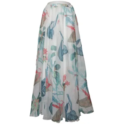 Långkjol (Vit, Flerfärgad) från Chicwish Polyester