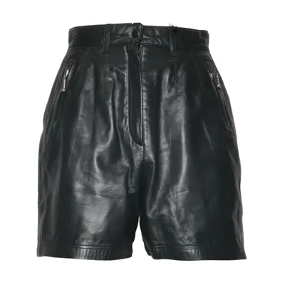 Leather shorts (Black) from Ambiente Leather, Polyester