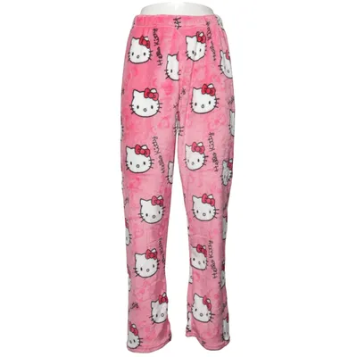 Pyjamasbukser (Pink, Hvid, Sort) fra Shein Polyester