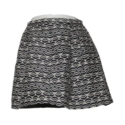 Skirt (Blue, White) from Dani Cotton, Polyester, Viscose