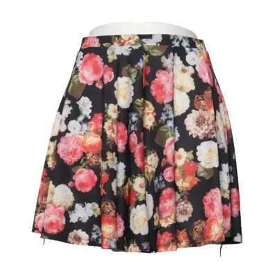 Skirt (Black, Multicolored) from Classic Tricot Elastane, Polyester