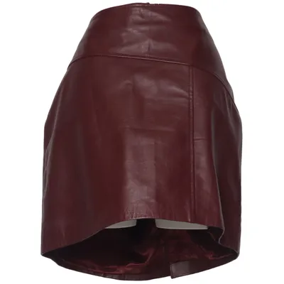 Leather skirt (Red) from Saki Polyester