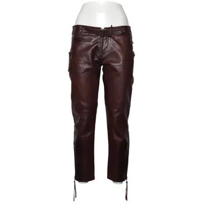 Leren broek (Bruin) van Patrizia Pepe Katoen, Leer, Polyester, Viscose