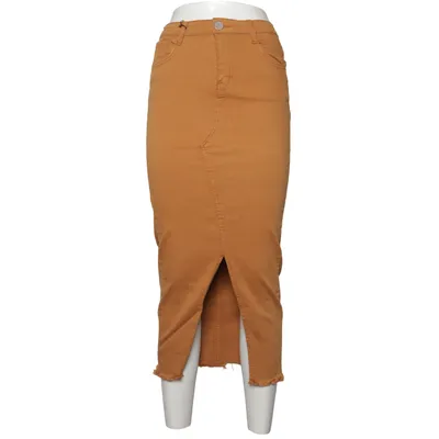 Jeansrock (Braun) von Denim Club Baumwolle, Elasthan