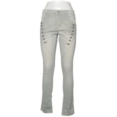 Jeans (Grå) fra Mozzaar Bomuld, Elastan