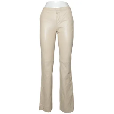 Leather pants (Beige) from Gianfranco Ferré Cotton, Leather, Viscose