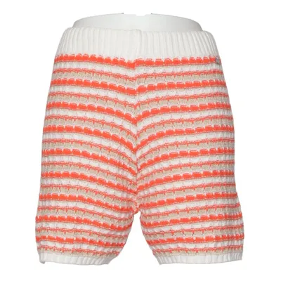 Shorts (Orange, White) from Liebesglück Acrylic, Cotton
